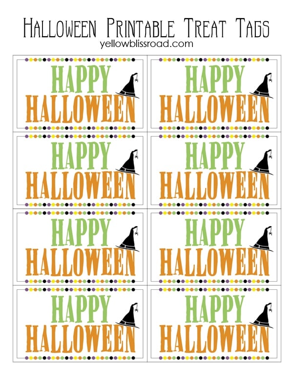 Halloween Treat Tags A Free Printable What A Cute Idea For Handing 