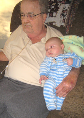 A man holding a baby