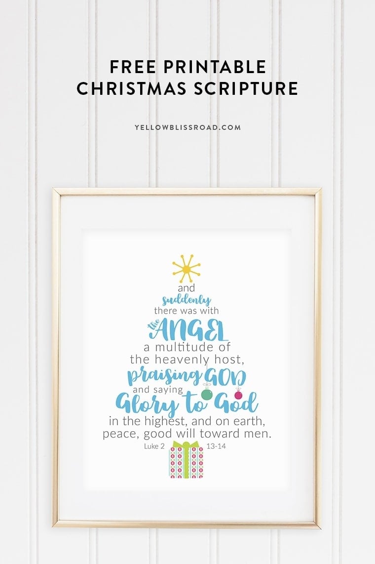This Free Printable Christmas Scripture Tree speaks to the true meaning of Christmas. Available in a variety of colors and backgrounds, it's the perfect addition to any Christmas decor!