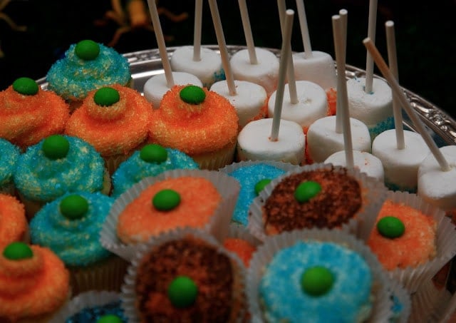 Cupcakes on a tray