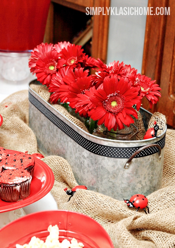 Flowers on a table