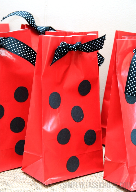 Red and Black party bags