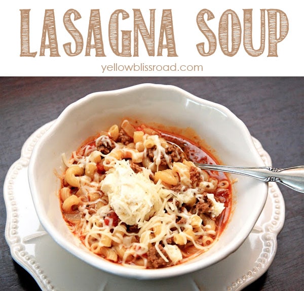 Lasagna + Soup = Delicious comfort food Lasagna + Soup = Delicious comfort food