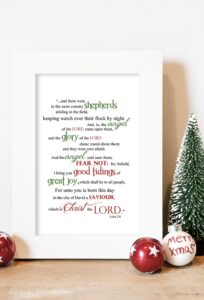 Luke 2:8 Word Art (Christmas Printable)