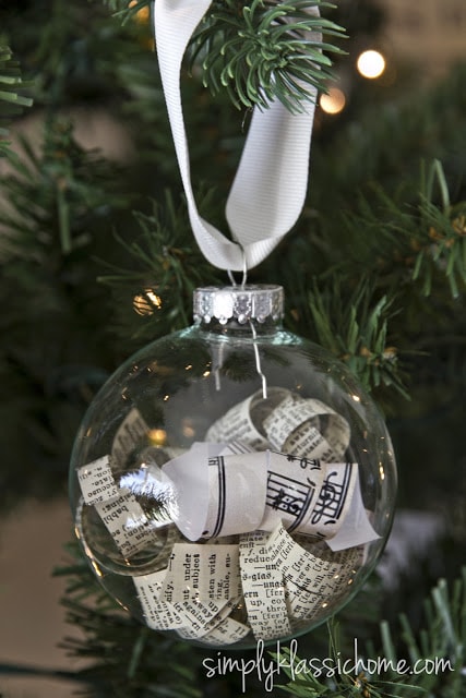 A homemade glass ornament