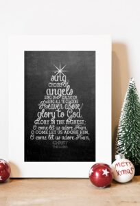 Free Christmas Chalkboard Printable {O Come All Ye Faithful}