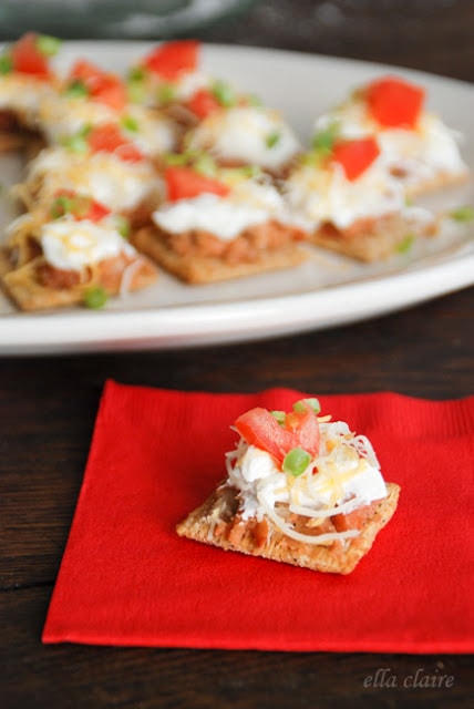 Appetizer on a cracker