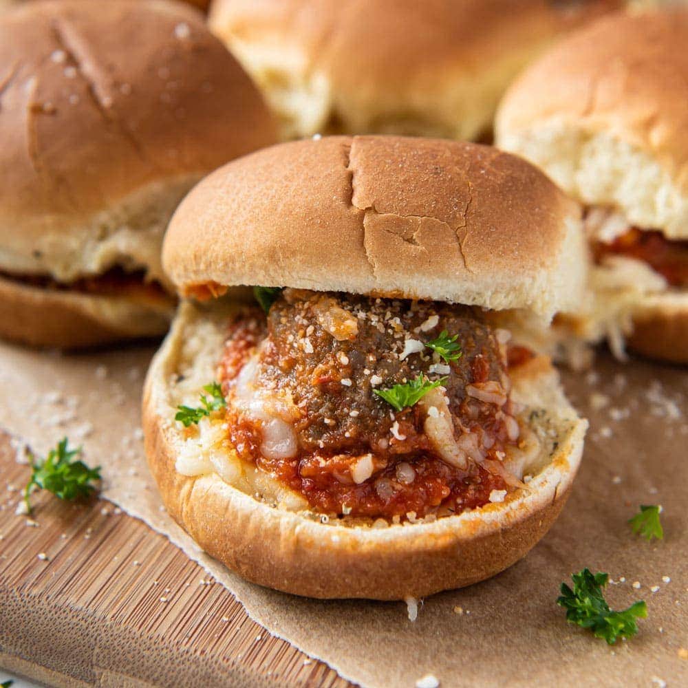 Easy Cheesy Meatball Sliders | YellowBlissRoad.com