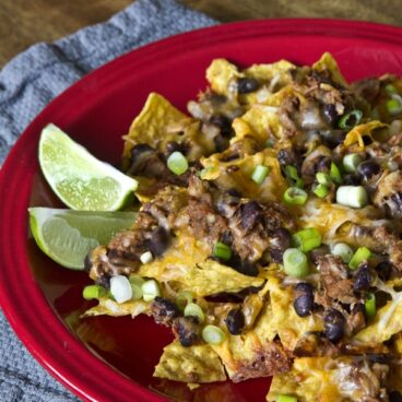 A plate of Beef Nachos