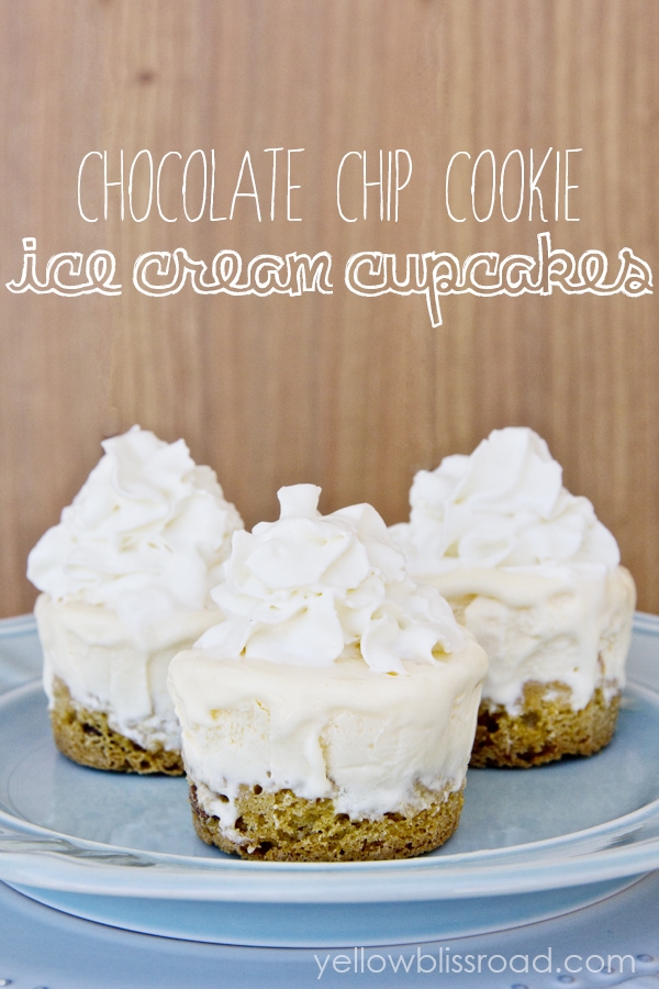 Chocolate Chip Cookie & Ice Cream Cupcakes (Just like a mini-Pizzokie!) Chocolate Chip Cookie & Ice Cream Cupcakes (Just like a mini-Pizzokie!)