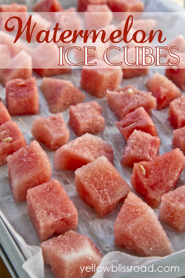 How to make watermelon ice cubes How to make watermelon ice cubes