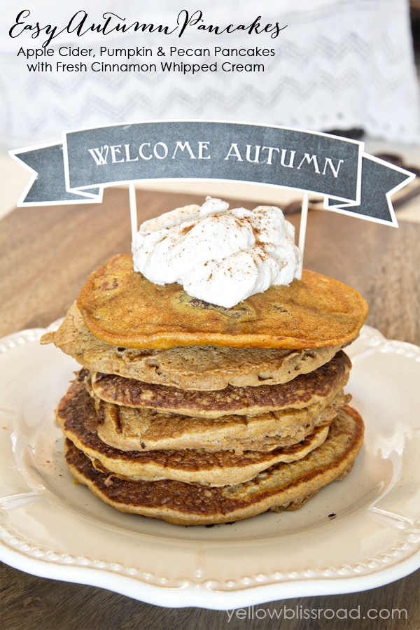 Social media image of Easy Autumn Pancakes