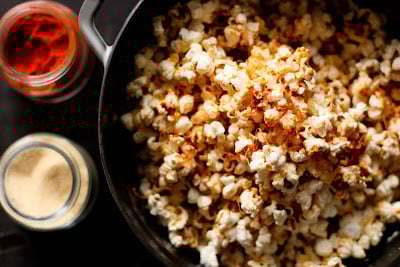 A pot of popcorn