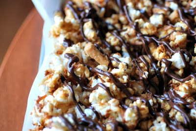 A close up of Popcorn and Chocolate