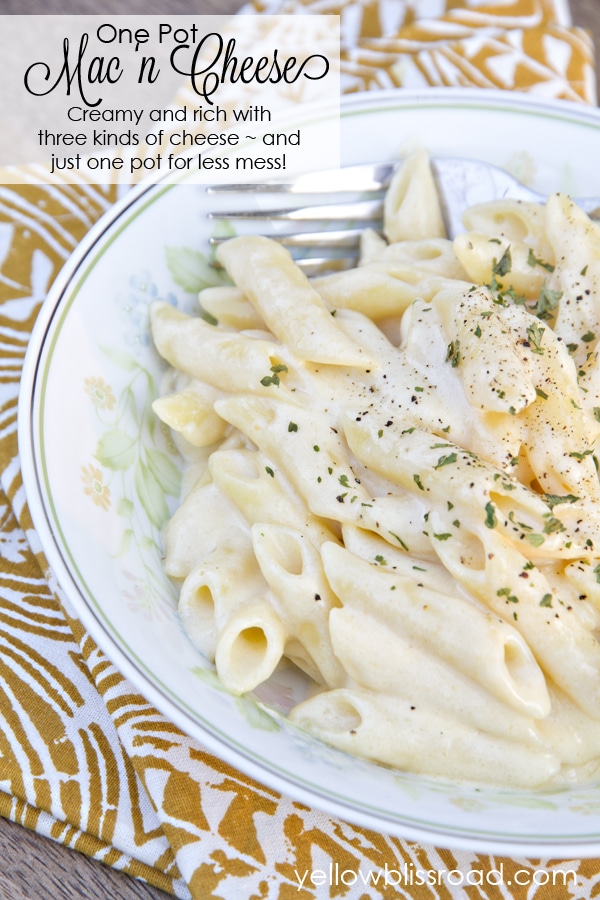 A plate of one pot mac and cheese