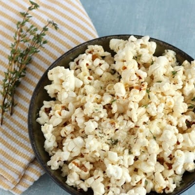 A plate of popcorn