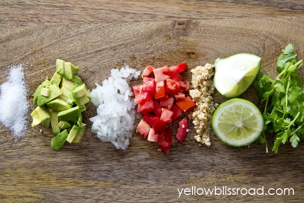 Avocado Bruschetta Ingredients