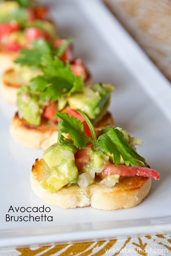 Avocado and Tomato Bruschetta Yellow Bliss Road Avocado and Tomato Bruschetta Yellow Bliss Road