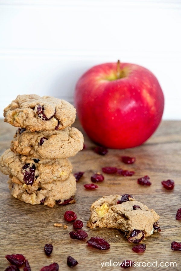 cranberry apple spice cookies