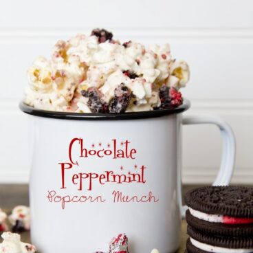 Social media image of Chocolate Peppermint Popcorn Munch