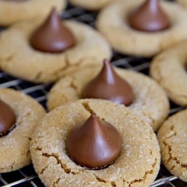 Cookies with Hershey's kisses on top