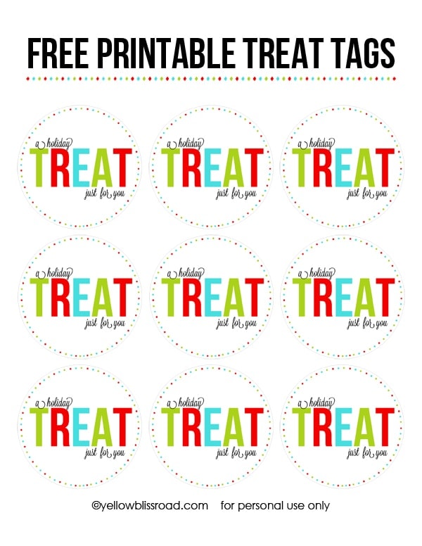 FREE PRINTABLE TREAT TAGS