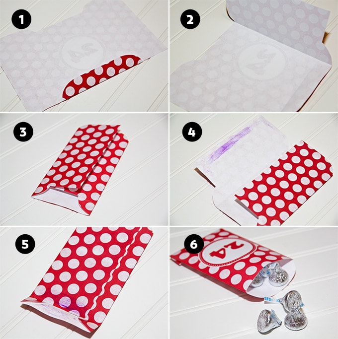 how to put together Advent Calendar treat bags.