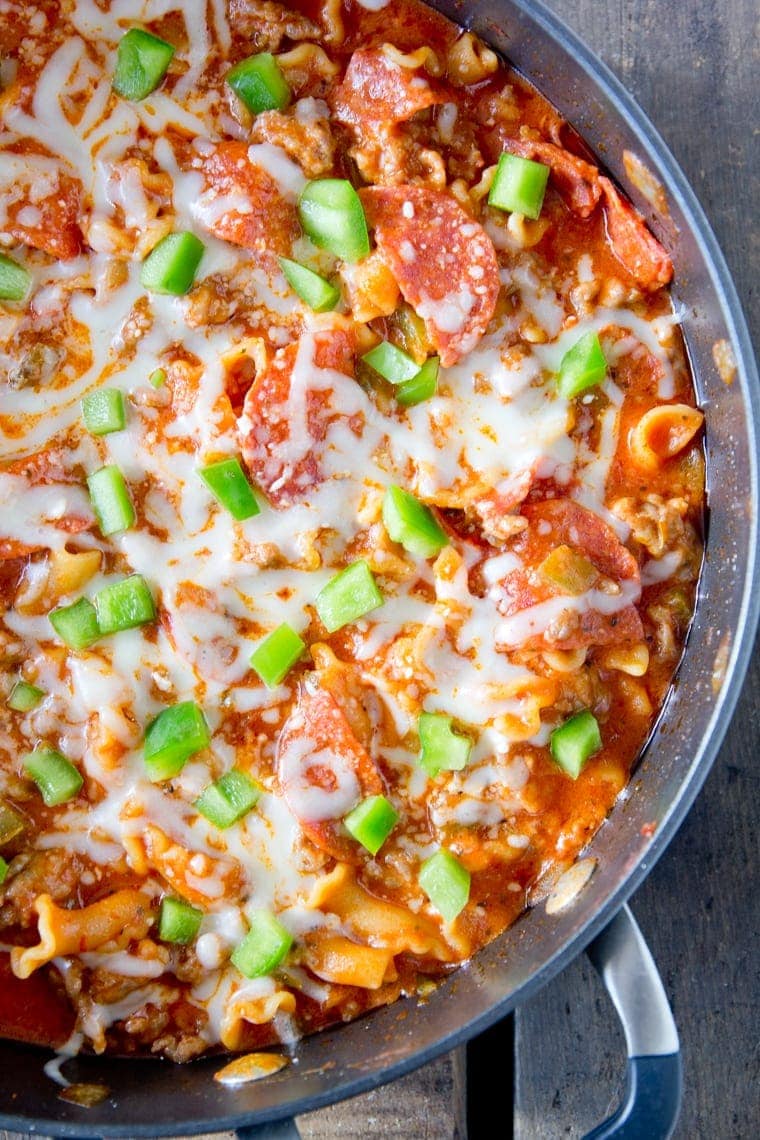 one pot pizza pasta