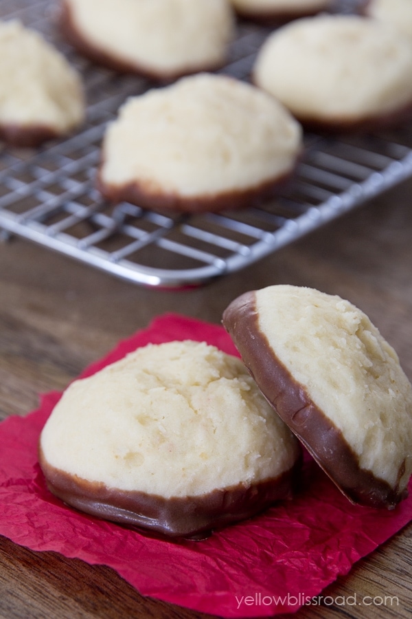 Chocolate Dipped Cheesecake Cookies