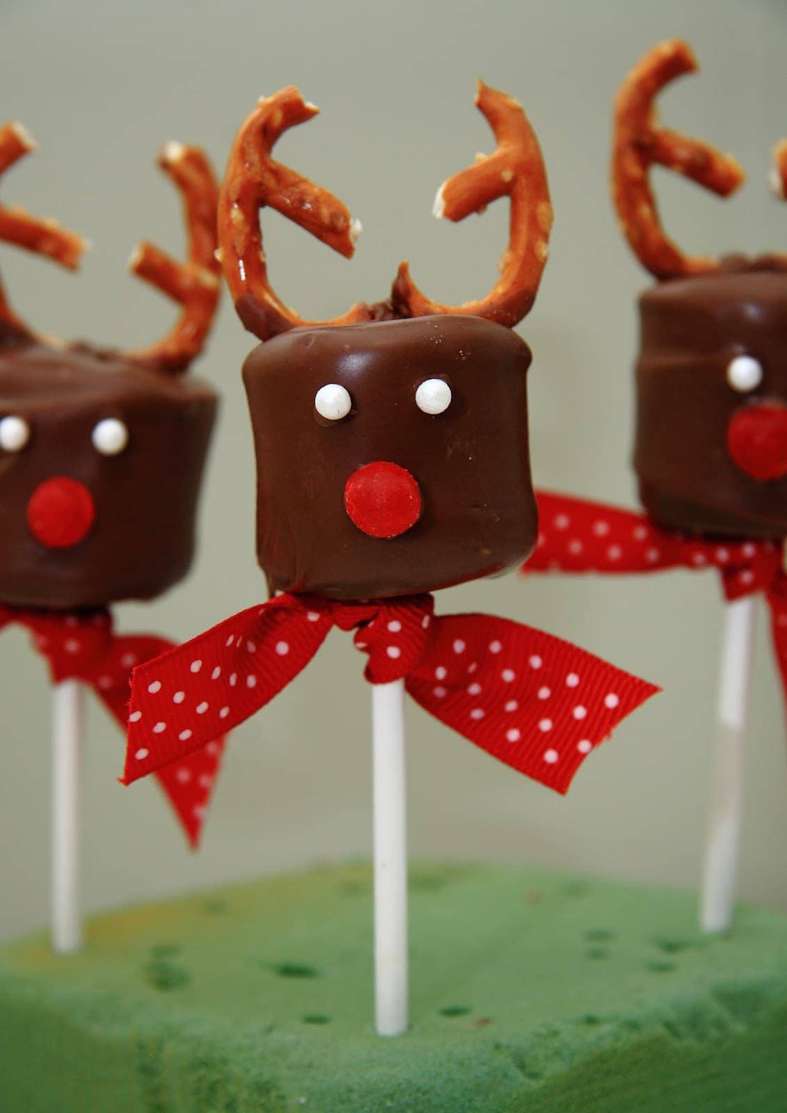 Several Chocolate Covered Marshmallow Reindeers