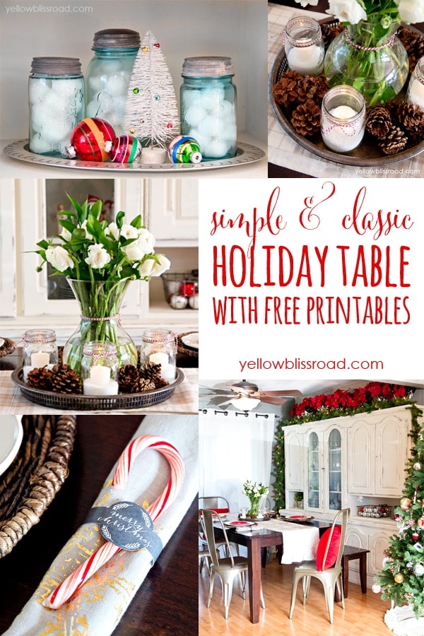 Simple & Classic Holiday Table 