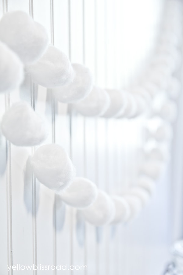 cotton ball garland