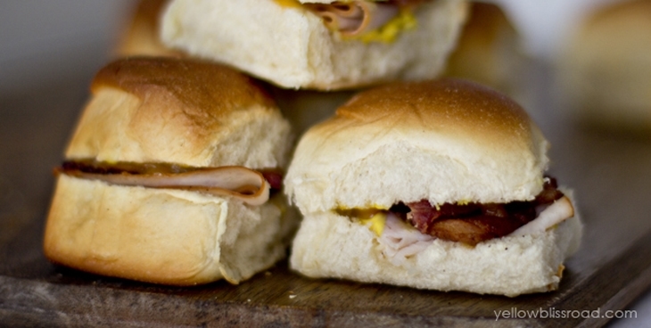 A close up of sliders