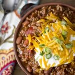 Bowl of 3 ingredient chili