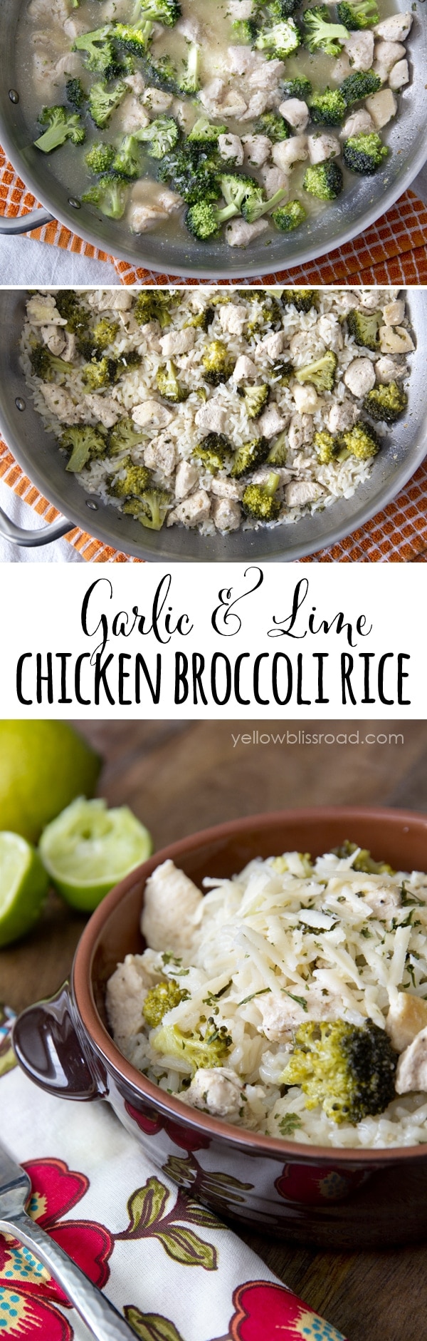 one pan lime chicken & broccoli rice