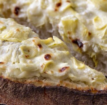 A close up of Artichoke Bread