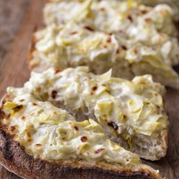 A close up of Artichoke Bread