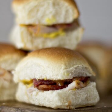 A close up of sliders