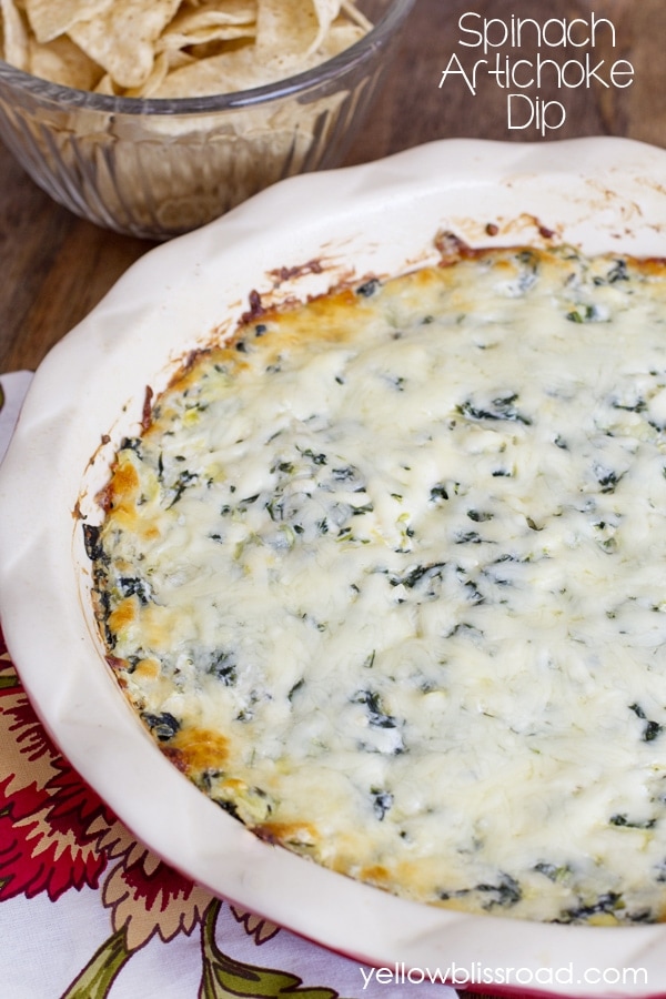 Spinach Artichoke Dip - I'm totally making this to bring to the party for the big game!