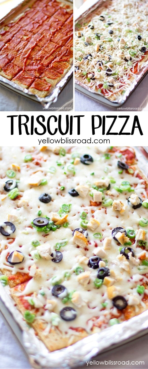 Triscuit Pizza - A healthy snack, lunch, or Game Day appetizer!