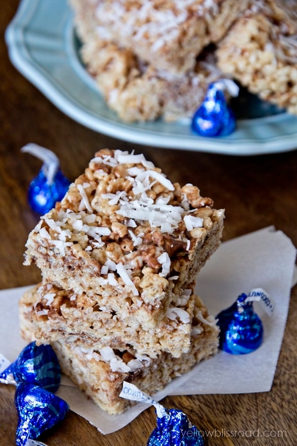 chocolate & coconut creme rice krispie treats