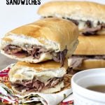 Easy French Dip Sandwiches - Such an easy meal for busy weeknights or a delicious and filling lunch.