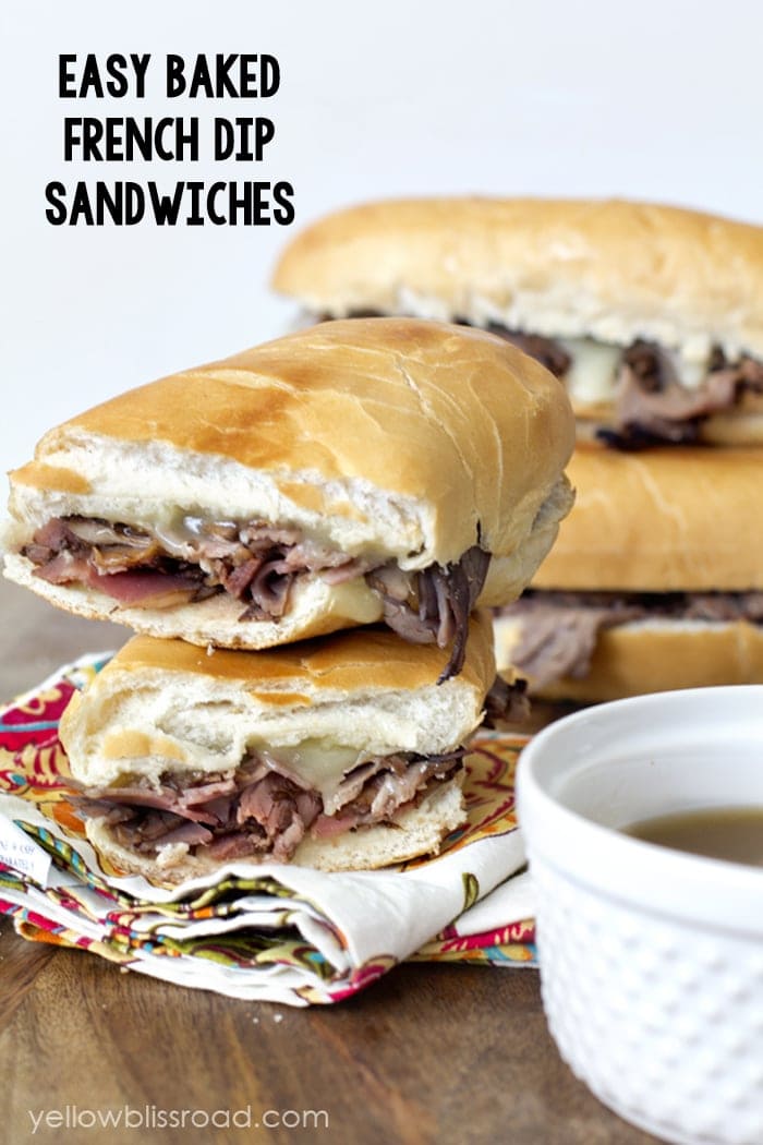 Easy French Dip Sandwiches - Such an easy meal for busy weeknights or a delicious and filling lunch.