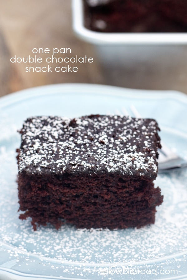 One Pan Double Chocolate Snack Cake