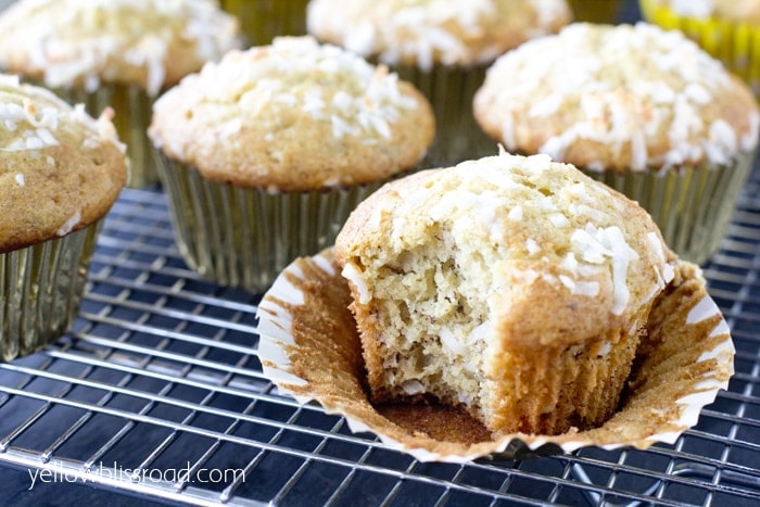 Orange Coconut Banana Muffins Yellowblissroad Com