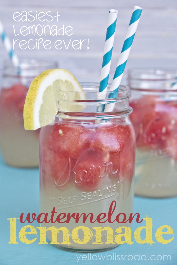 Refreshing Watermelon Lemonade and the Easiest Lemonade Recipe EVER!