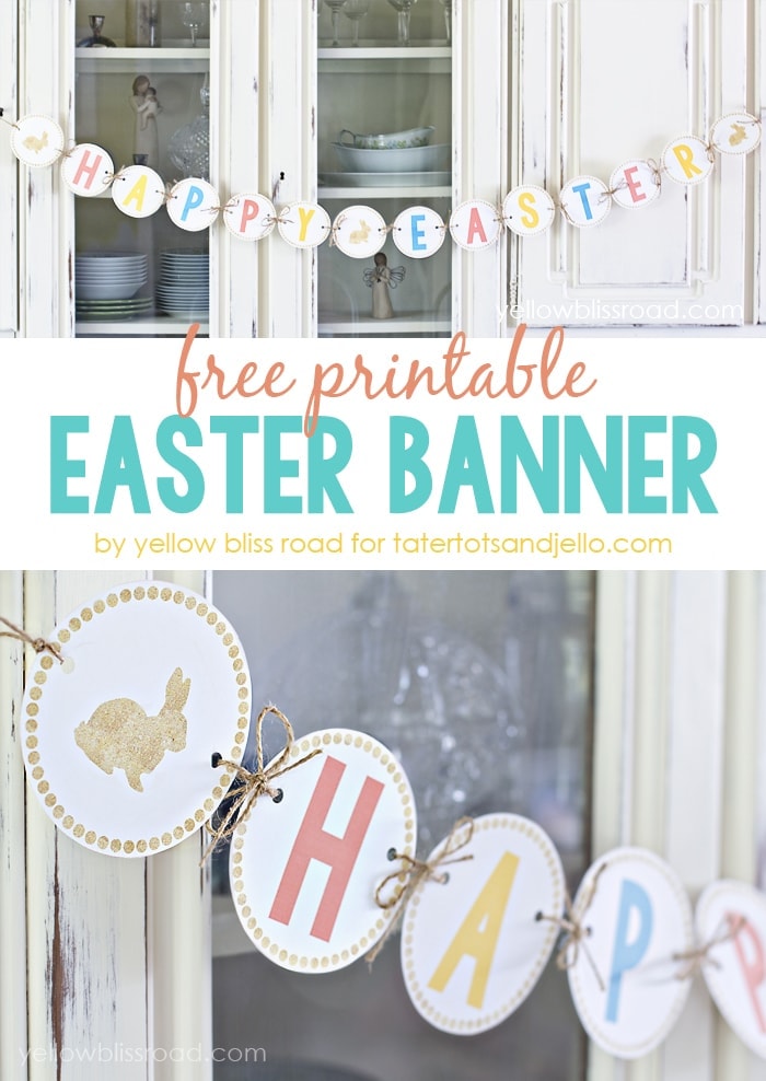 Free printable Easter banner
