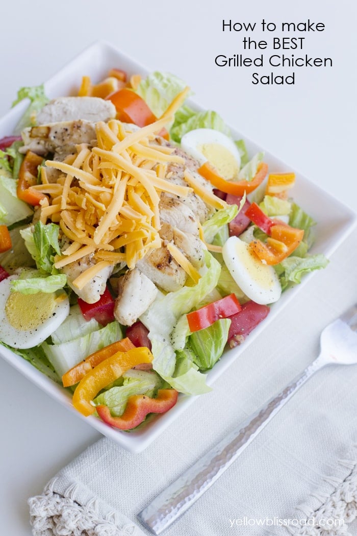 How to make THE BEST Grilled Chicken Salad! This was delicious!!!