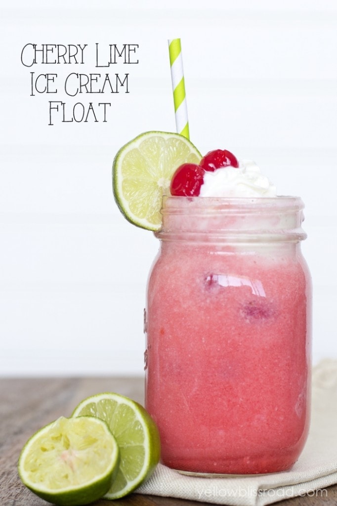 Cherry Limeade Ice Cream Float Recipe
