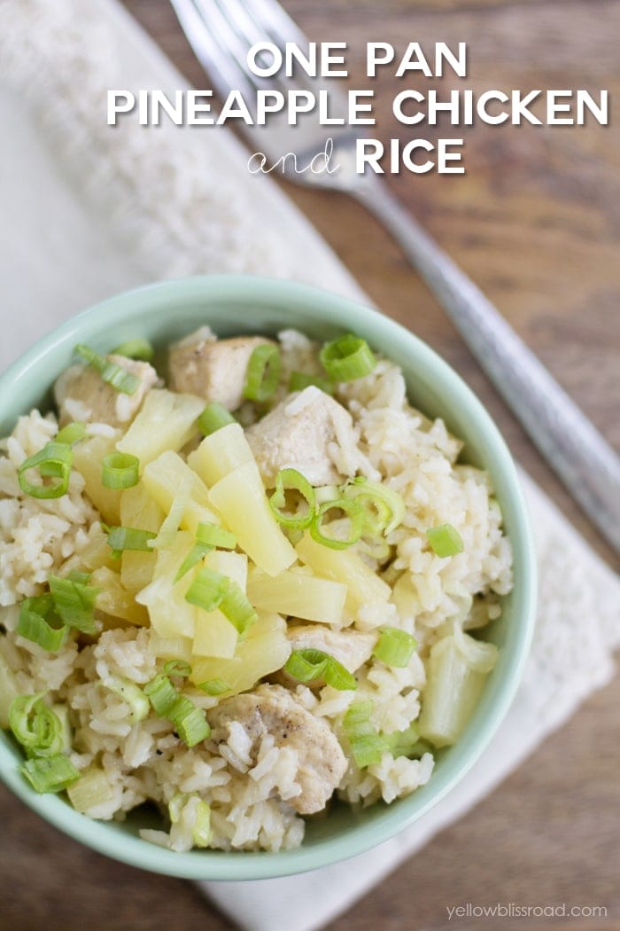 one pan pineapple chicken and rice